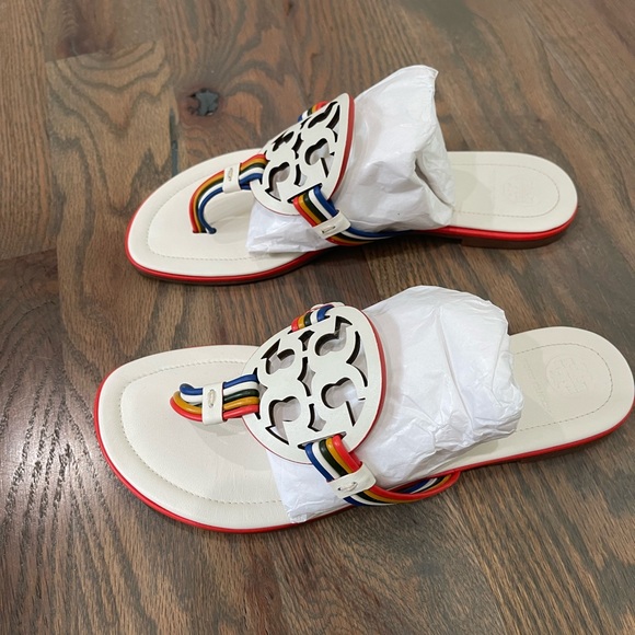 Like New Tory Burch Mignon Miller Calf Leather Sandals - Picture 6 of 7